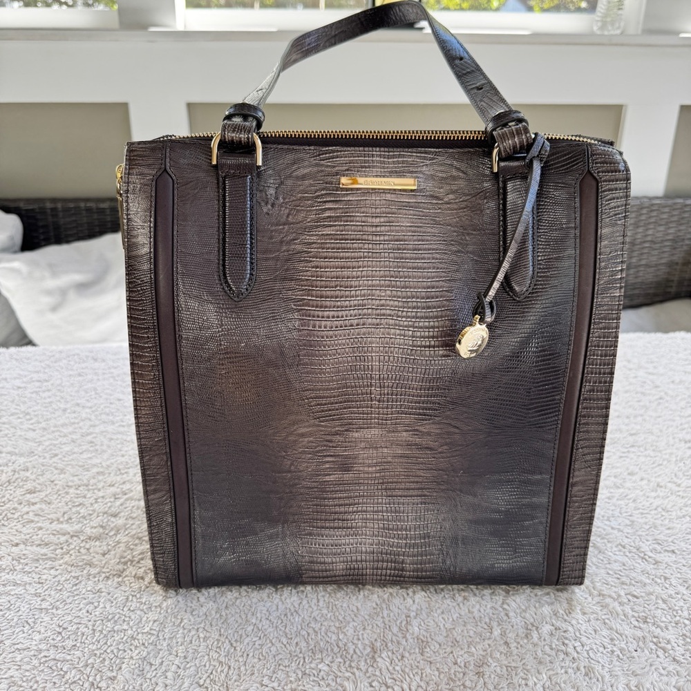 Brahmin Large Caroline Nightfall Leather Bag New with Tags